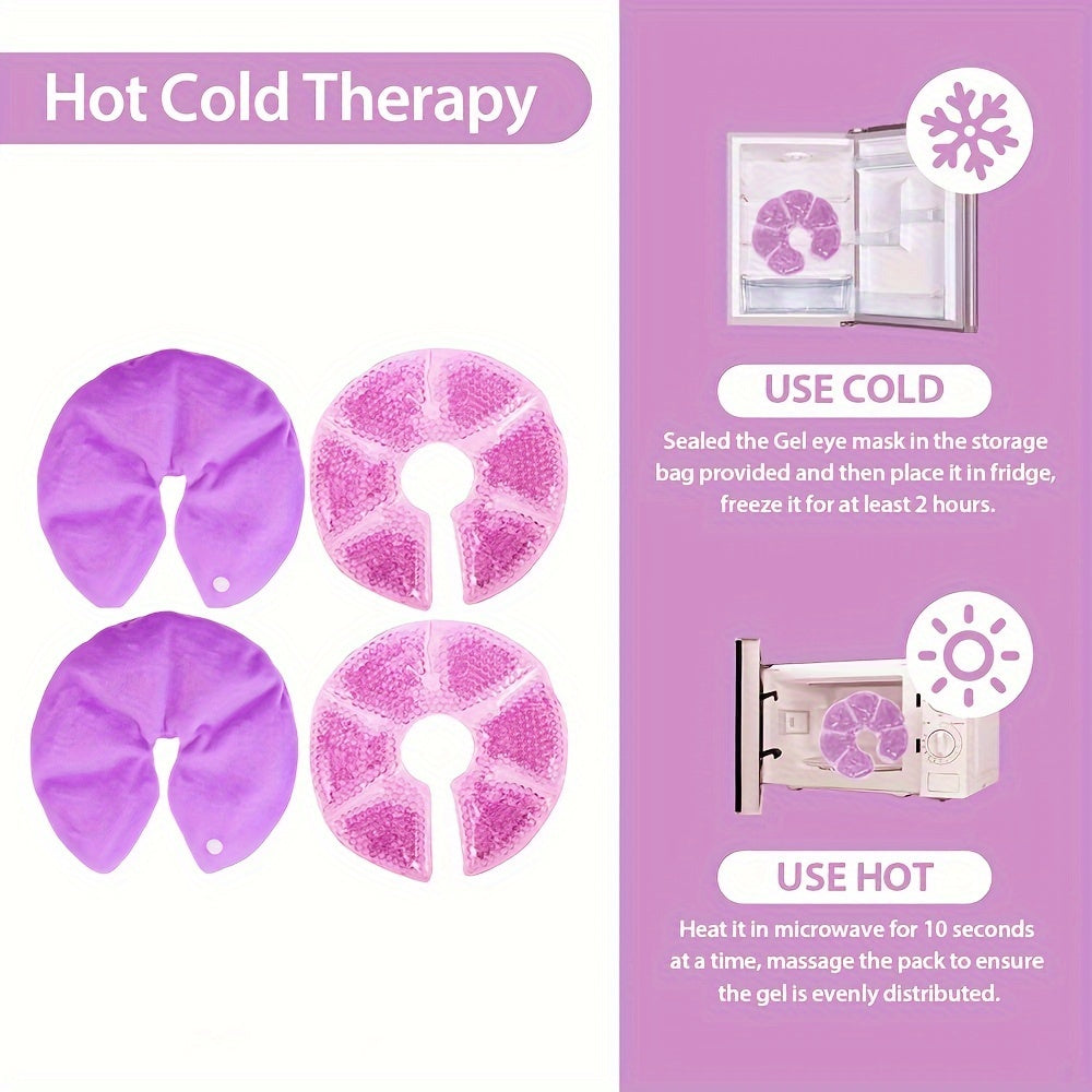 Lot de 2 compresses froides pour seins, gel rafraîchissant avec dos doux, essentiel pour l’allaitement.