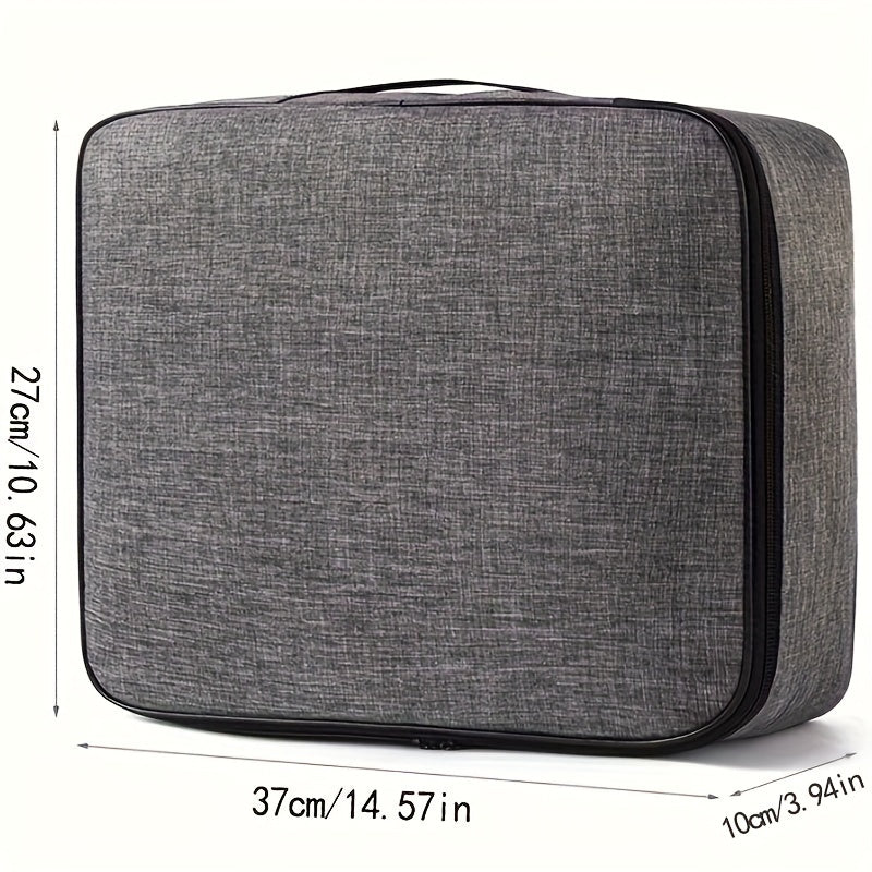 Sacoche à trois couches avec serrure, parfaite pour ordinateur portable, documents et essentiels de voyage, organisée et sécurisée grâce à ses fermetures éclair.