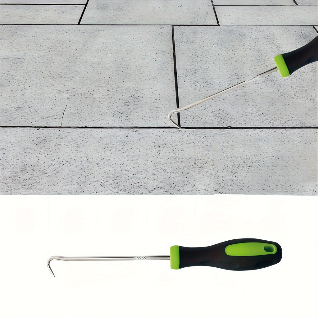 Lot de 2 crochets à mauvaises herbes robustes Outils ergonomiques pour désherber allées, enlever mousse, atteindre espaces étroits, entretien durable des pelouses et jardins.