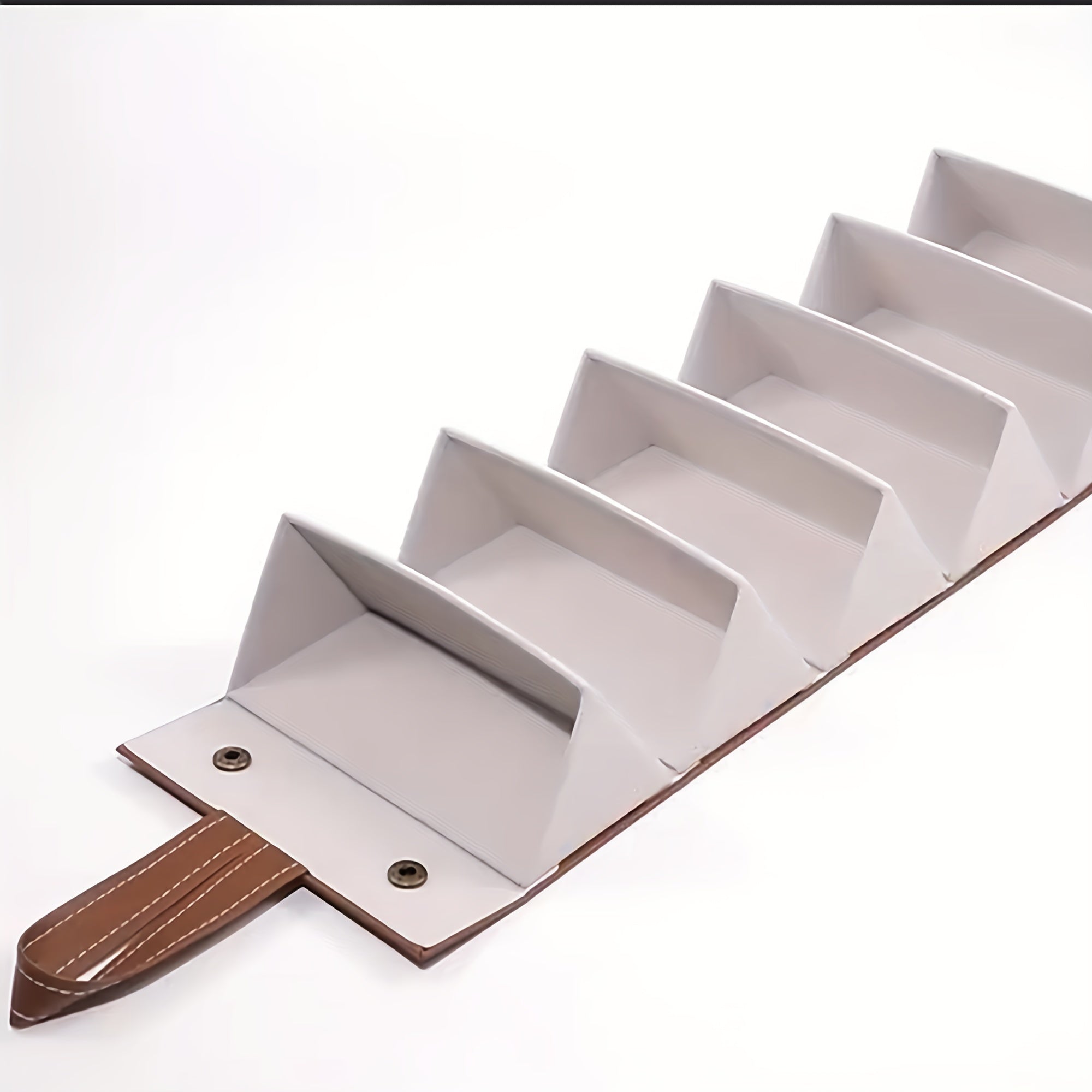 Organisateur pliable pour lunettes, 3 à 6 emplacements, idéal pour voyage et affichage pratique de plusieurs paires d’optique.