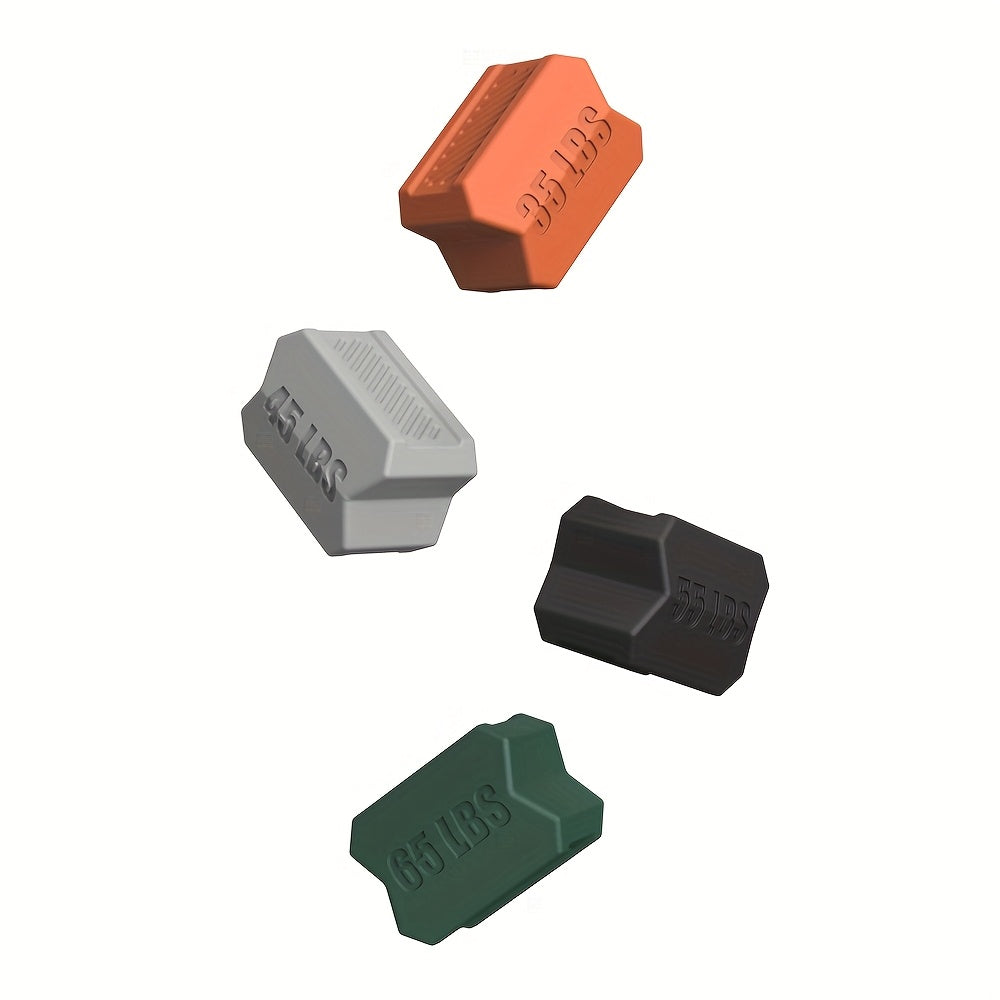 Lot de 4 exerciteurs de mâchoire, silicone, 4 niveaux de résistance, entraînement des muscles faciaux pour hommes et femmes.