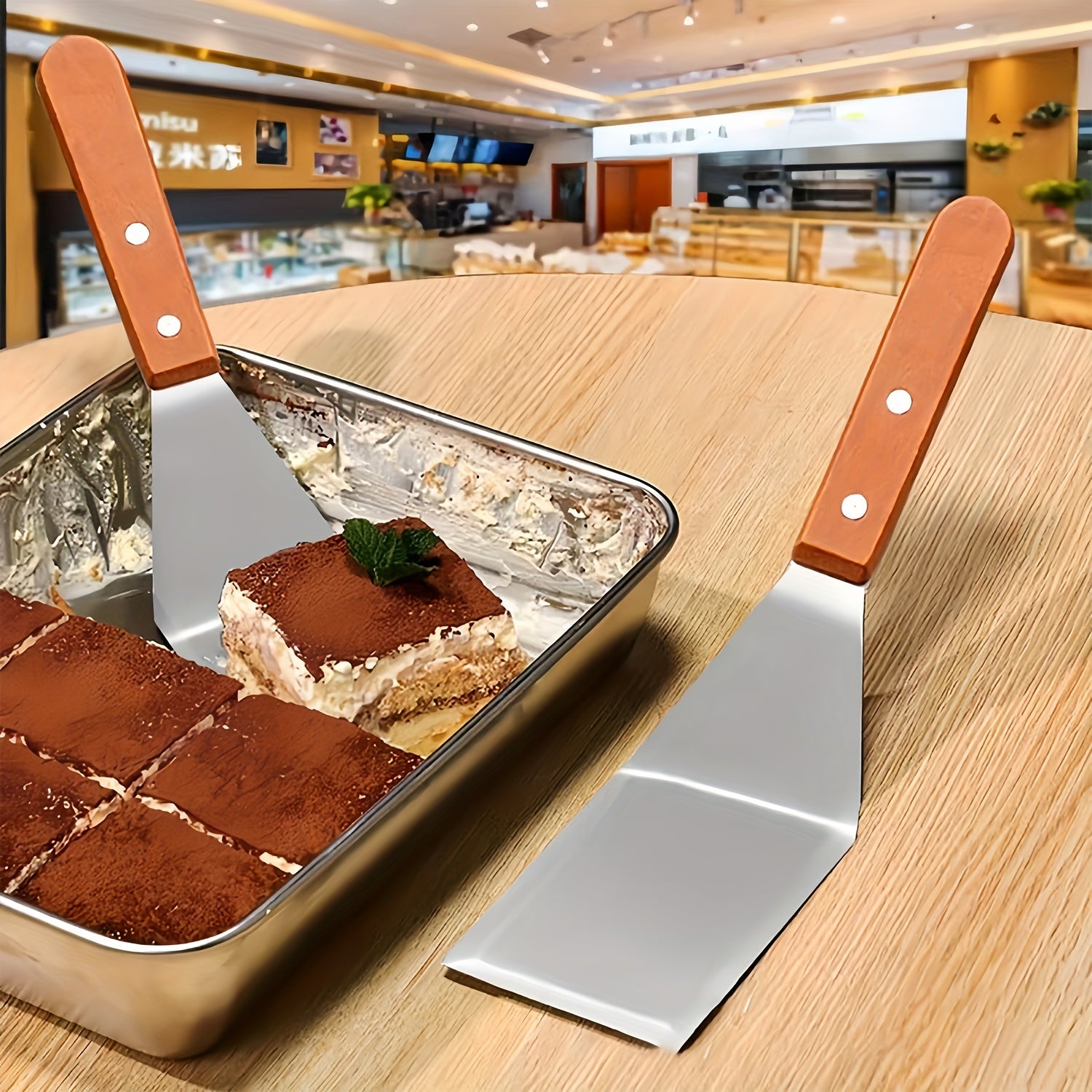 Heavy-Duty Stainless Steel Spatula with Beveled Edge &amp; Hardwood Handle - Large Metal Turner for Cast Iron Skillets, Griddles | Ideal BBQ &amp; Home Kitchen Tool