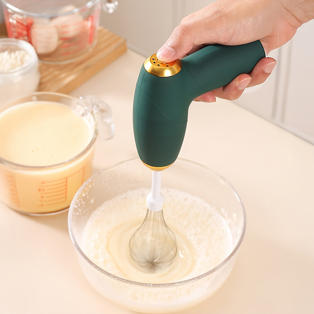 Handheld Electric Eggbeater &amp; Whisk - USB Rechargeable, Cordless, Portable, Lightweight, Easy-to-Use Hand Mixer for Baking Cakes, Muffins - Ideal for Home Bakers &amp; Professionals, Cake Mixing, Muffin Preparation, Compact Design