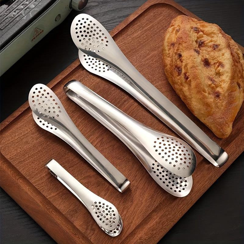 Lot de 6 pinces en acier inoxydable (17,78‑30,48 cm), résistantes à la chaleur et lave-vaisselle, idéales salades, BBQ, pâtes, fruits et buffet.