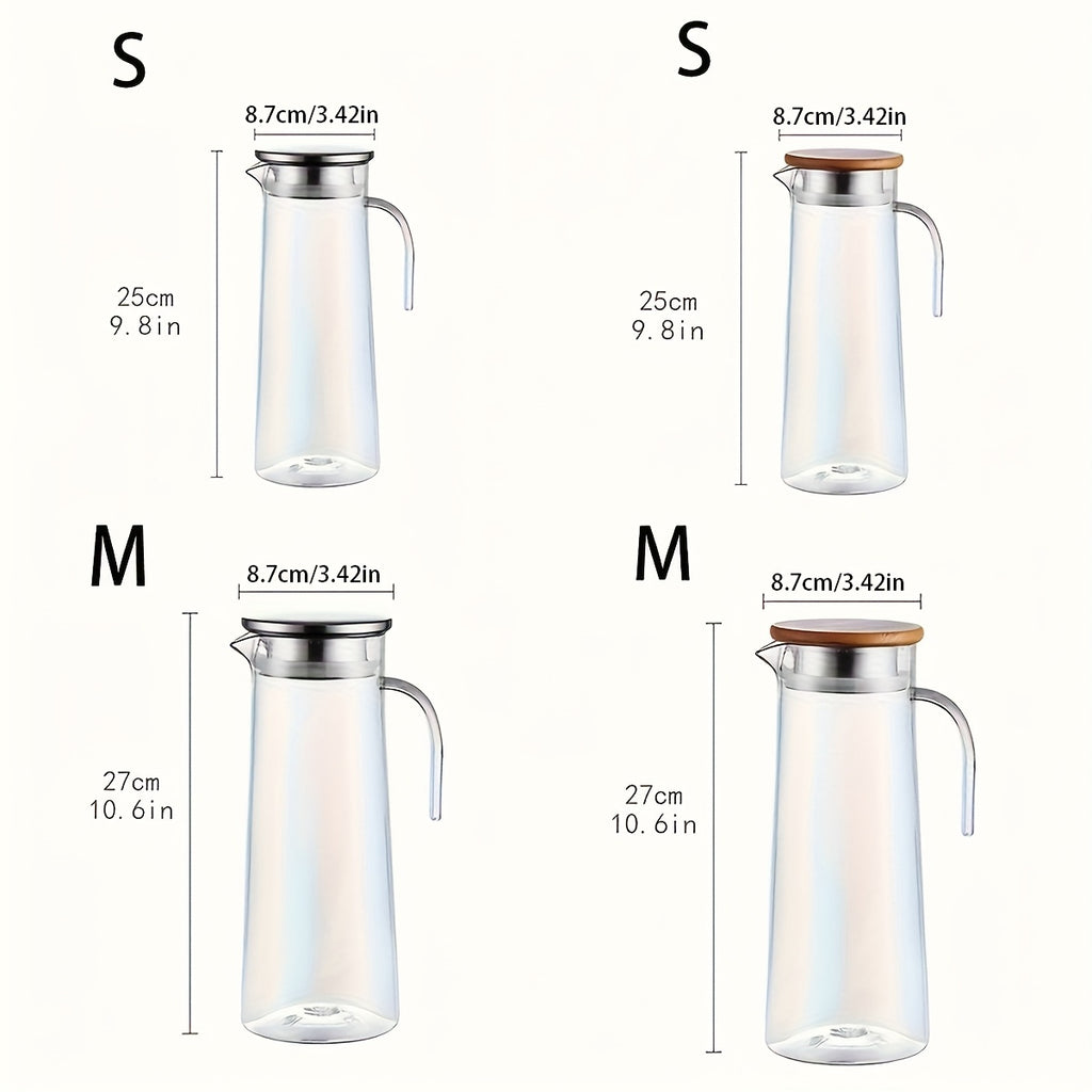 1pc Juice Jug with Handle, Home Use, Heat Resistant, for Iced Tea And Beverage, Large Capacity Container, Refrigerator Water Bottle, Lemon Water Bottle, Suitable for Home And Office Use