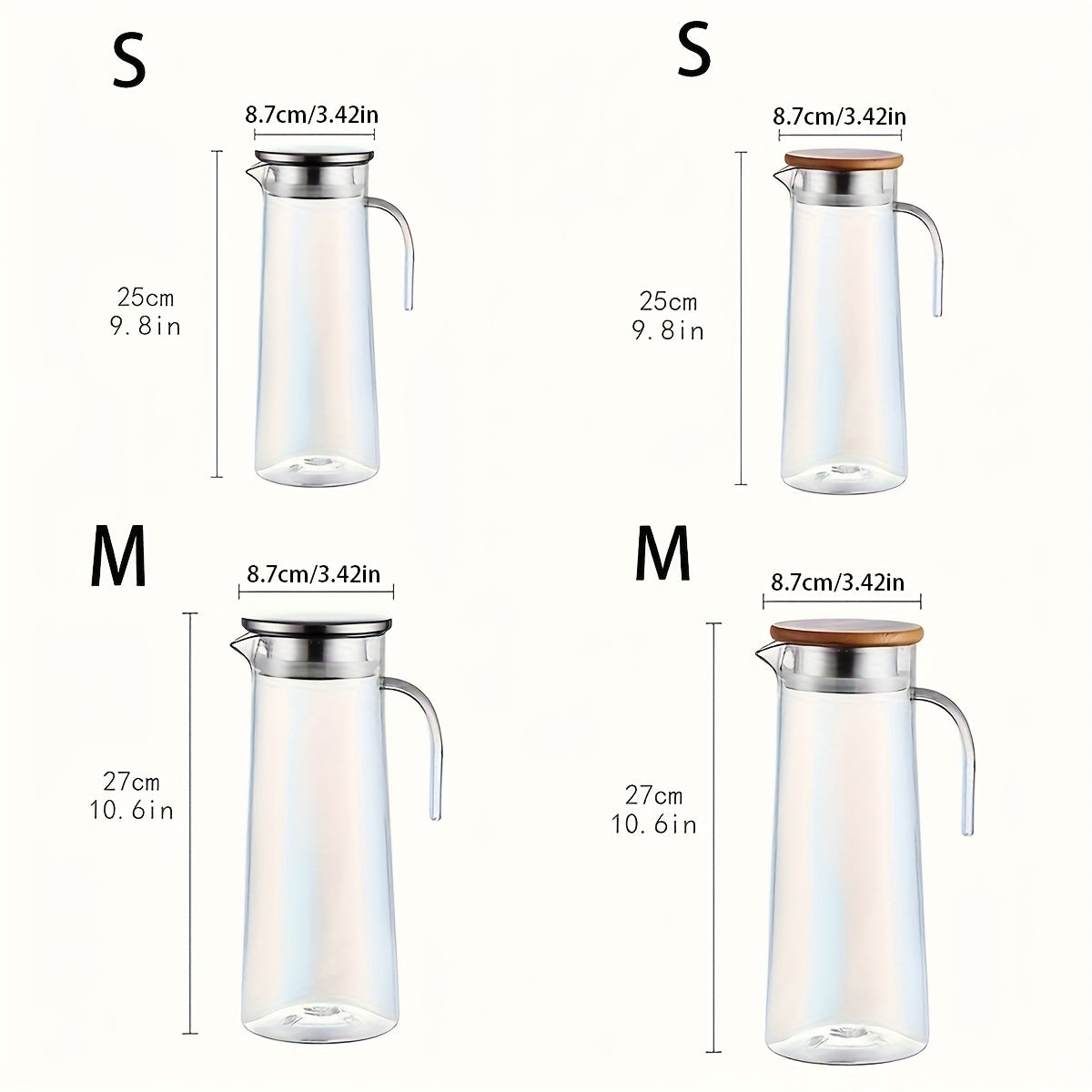 1pc Juice Jug with Handle, Home Use, Heat Resistant, for Iced Tea And Beverage, Large Capacity Container, Refrigerator Water Bottle, Lemon Water Bottle, Suitable for Home And Office Use