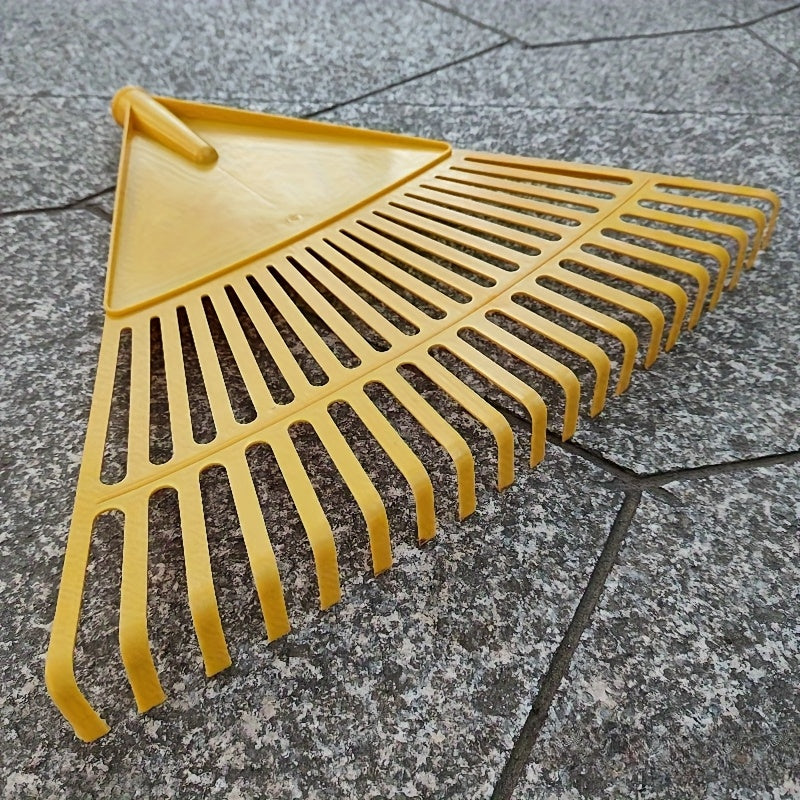 1-Pack Heavy-Duty 20-Tooth Plastic Leaf Rake with 20 Teeth - Lightweight Tool for Lawn, Garden, Driveway, Sidewalk - Efficient Leaf Collector for Fall, Durable Blower/Shovel Attachment Compatible (for &amp; Professional)