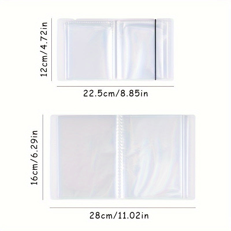 Album de rangement 40 pièces grande capacité pour autocollants, photos, cartes et notes adhésives, idéal pour maison, bureau, école et voyage.