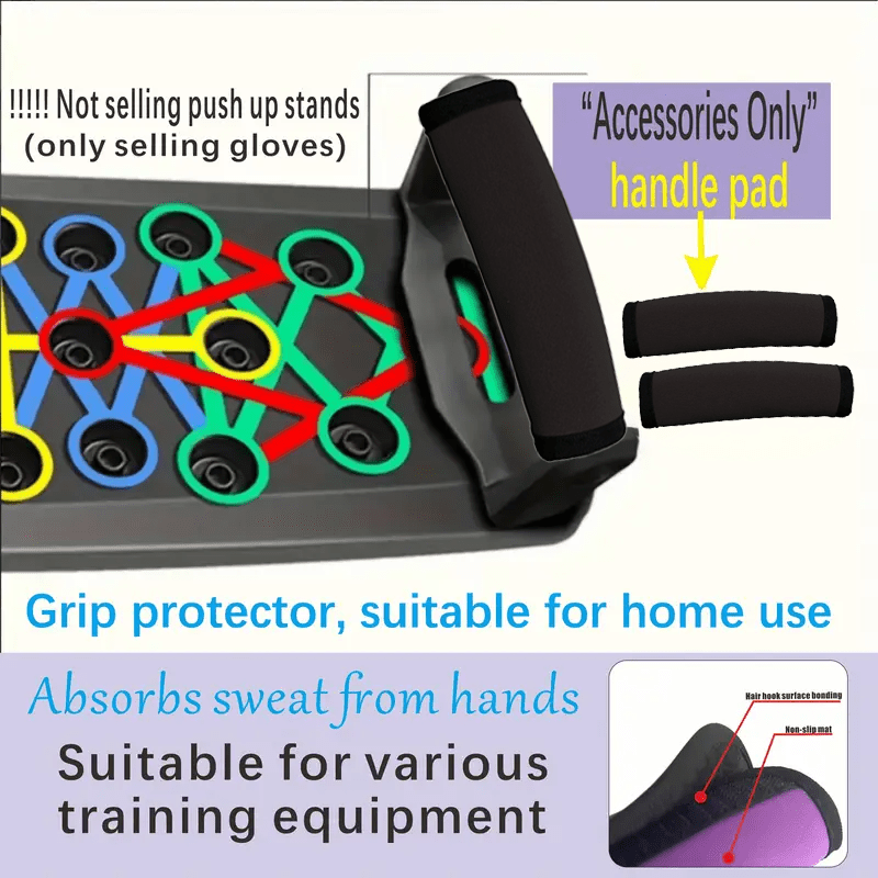 Équipement de renforcement pliable et antidérapant, améliorant la force poitrine-épaules, résistant à la transpiration, idéal pour entraînements en salle ou en extérieur.