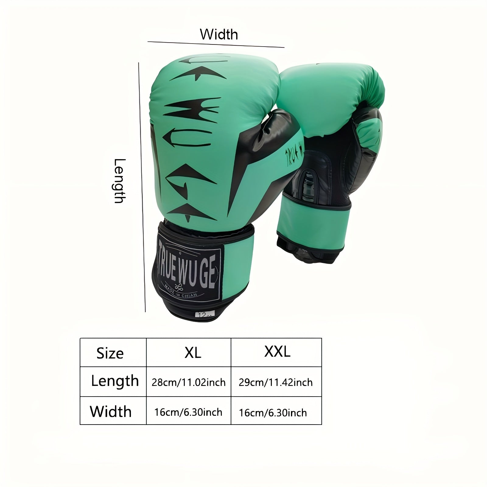 Paire de gants de boxe avec boucle ajustable, rembourrage anti-choc, durables et faciles à nettoyer, conçus pour débutants, novices et professionnels.
