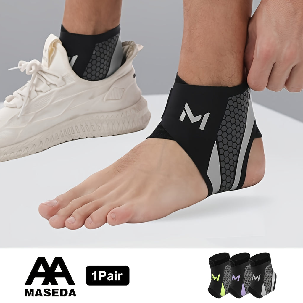 2 قطعة من أشرطة دعم ضغط الكاحل القابلة للتعديل عالية الجودة، قابلة للتنفس وخفيفة الوزن للاستخدام اليومي، تصميم للجنسين مع ملاءمة آمنة