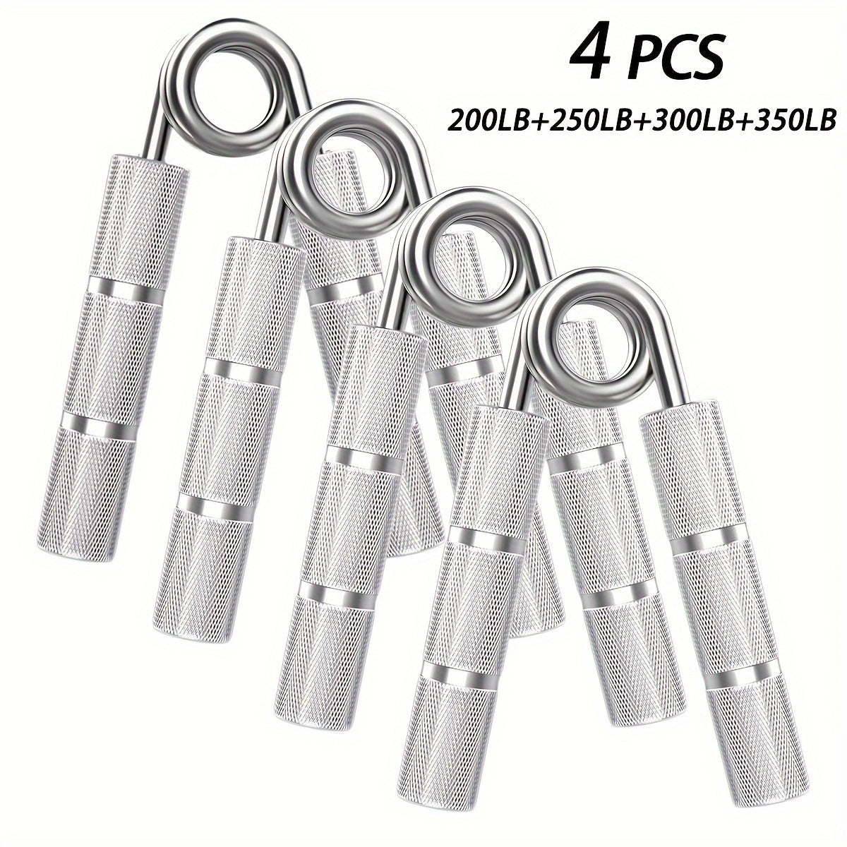 Gripper métallique main 22,68‑158,76 kg, entraîne poignets et avant-bras, renforcement préhension et muscles de la main.