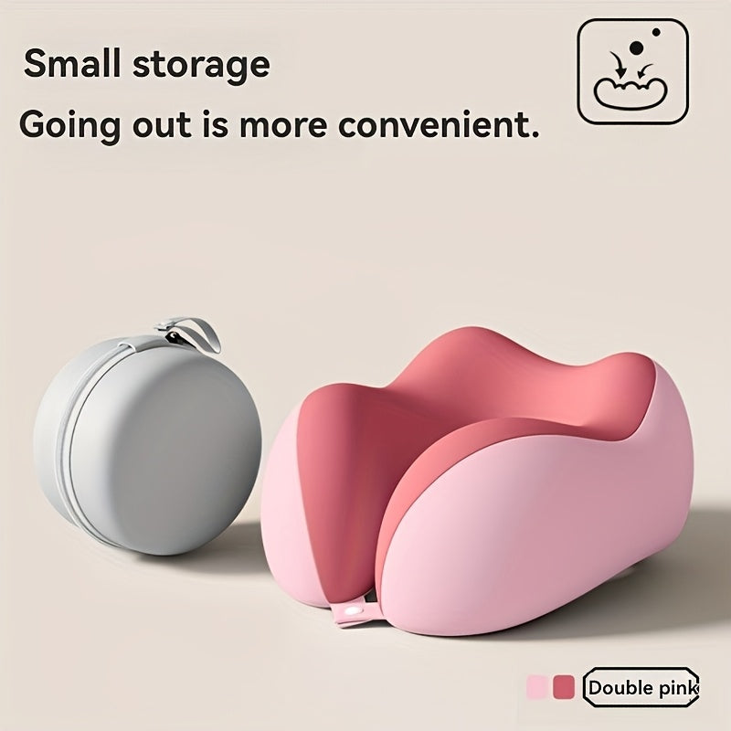 Portable Neck Pillow for Travel &amp;amp; Home Use – Ergonomic Cervical Support, Compact &amp;amp; Easy Storage, Comfortable Sleep, Ideal for Desk, Car, &amp;amp; Long Flights, Slow Rebound, Machine Washable Cover, Lightweight And Portable Travel