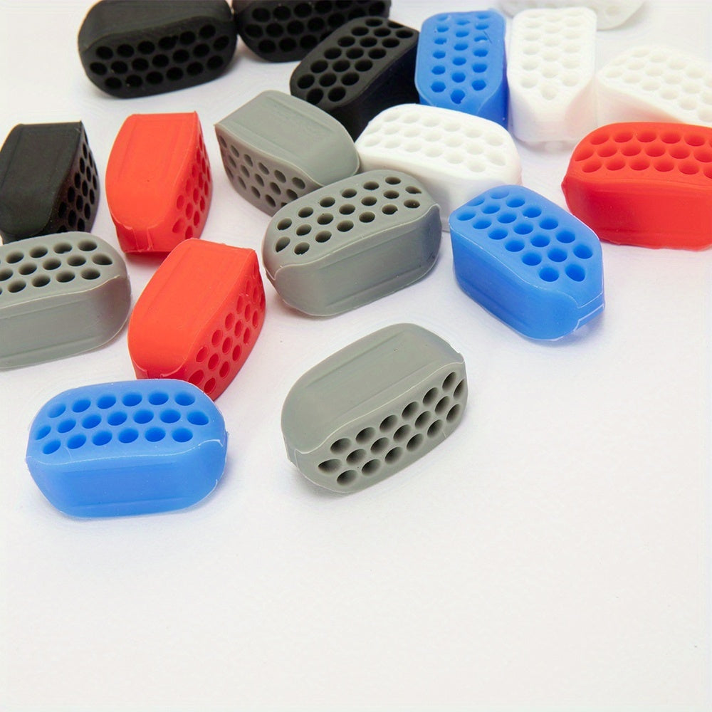 Lot de 2 entraîneurs mandibulaires en silicone, légers et durables, pour renforcement des muscles faciaux et entraînement de la mâchoire.