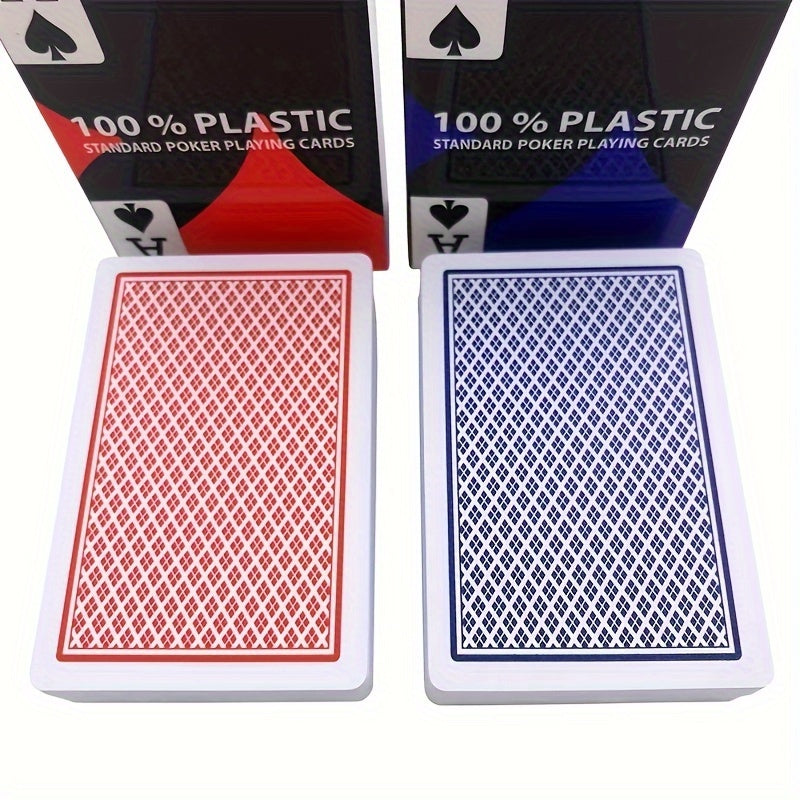 Cartes de jeu PVC mat premium, étanches. Design étroit pour une prise améliorée, idéal pour les jeux créatifs et le divertissement.
