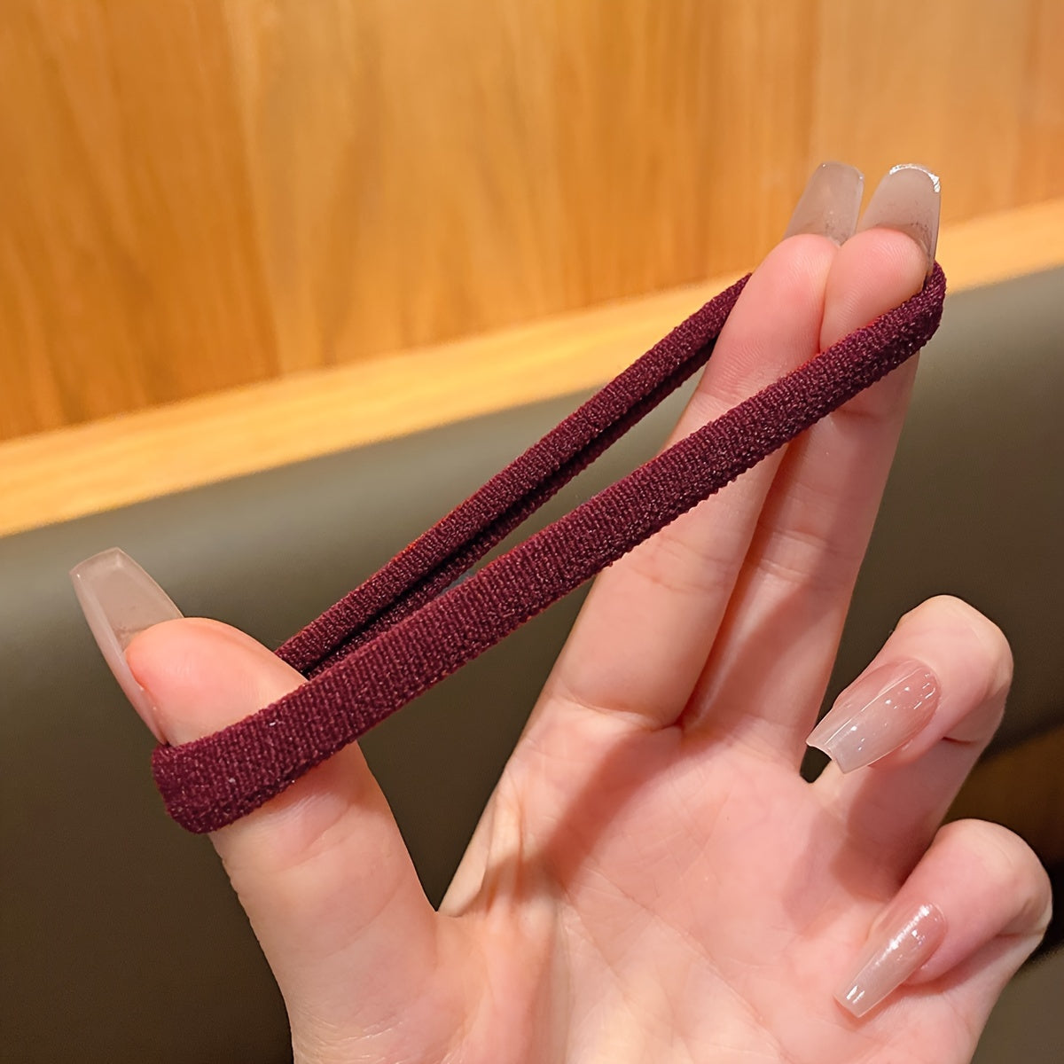 Lot de 100 élastiques cheveux bohème vintage, haute élasticité, sans couture, résistants, pour queue de cheval, couleurs variées.