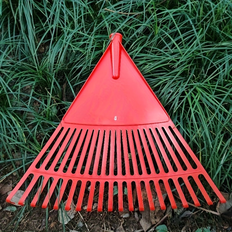 1-Pack Heavy-Duty 20-Tooth Plastic Leaf Rake with 20 Teeth - Lightweight Tool for Lawn, Garden, Driveway, Sidewalk - Efficient Leaf Collector for Fall, Durable Blower/Shovel Attachment Compatible (for &amp; Professional)
