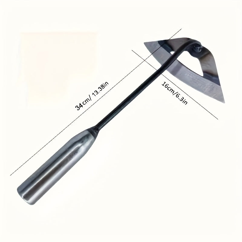 Premium All-Steel Hardened Hollow Hoe - Handheld Weeding Rake with Sharp Tines for Efficient Garden Maintenance, Durable &amp; Rust-Resistant, Ideal for Vegetable Gardens &amp; Garden Houses, Garden Hoe, Garden Tool, Rustresistant To