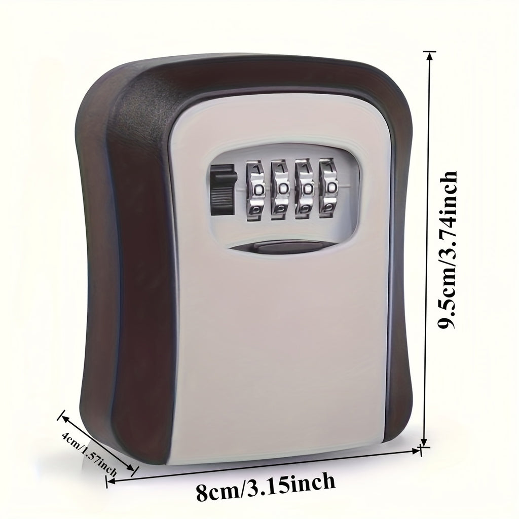 Boîte à clés sécurisée avec couvercle coulissant, combinaison personnalisable, capacité 8 clés, métal et plastique durable, accès facile sans clé.