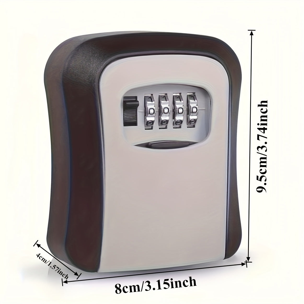 Boîte à clés sécurisée avec couvercle coulissant, combinaison personnalisable, capacité 8 clés, métal et plastique durable, accès facile sans clé.