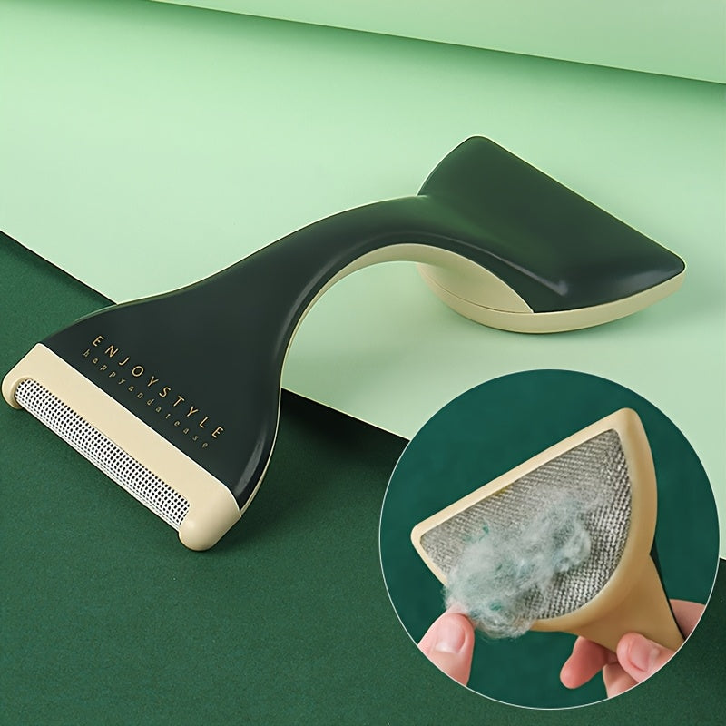 Brosse anti-peluches réversible portable, retire poils d’animaux et fibres, adaptée vêtements, tapis et tissus, usage manuel efficace.