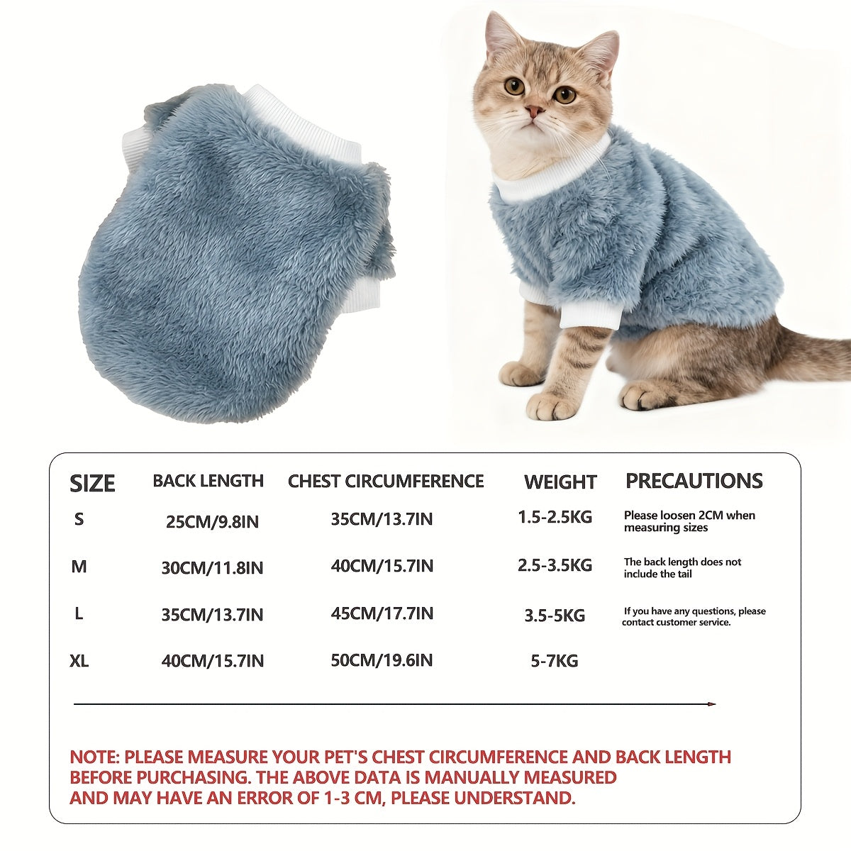 1pc Cozy Plush Sweater Jacket for Small & Medium Cats - Soft Warm Winter Clothes with Tabby/Tortoiseshell Patterns (Pink/Orange/Blue) - Hand Washable All-Season Pet Sweaters, Perfect Christmas Gift for Kittens & Cats