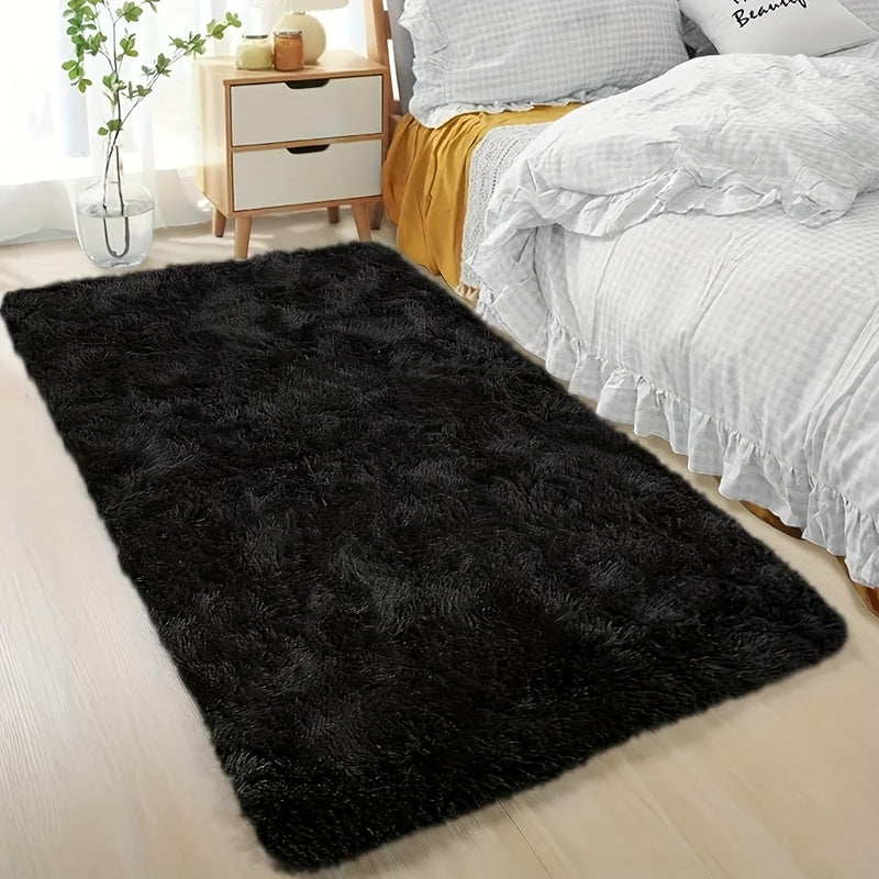 Tapis d’appoint en peluche douce Idéal pour salon, chambre, bureau ou coin maquillage, ajoute confort et décoration chaleureuse à la maison.