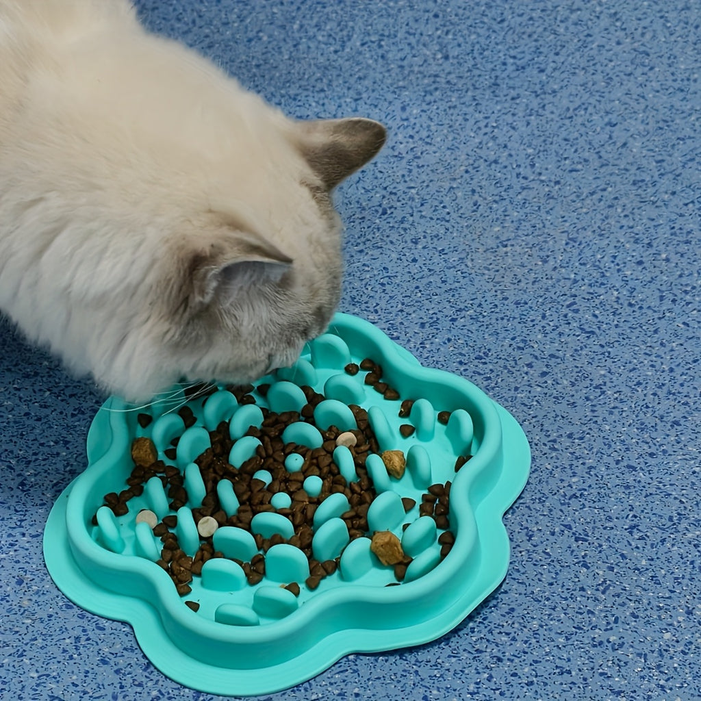 Slow Feeder Dog &amp; Cat Bowl with Anti-Tip Design - Heavy-Duty Silicone Slow Feeder Mat, Non-Slip Base, Spill-Proof Feeder for Cats &amp; Dogs, No Batteries Needed, Ideal Gift for Dog Owners ()