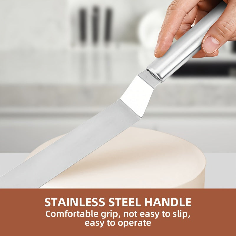 Spatule à Gâteau Premium en Acier Inoxydable : Antiadhésive, lisse crème et décors, durable, tailles 15 à 30 cm, outil essentiel pour pâtisserie et cadeau.
