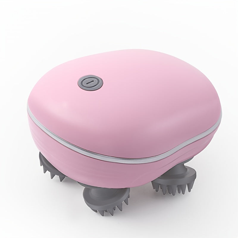 Masseur électrique pour cuir chevelu, portable USB. 4 griffes amovibles, 3 modes réglables, outil de relaxation profonde, adapté aux humains et aux animaux.