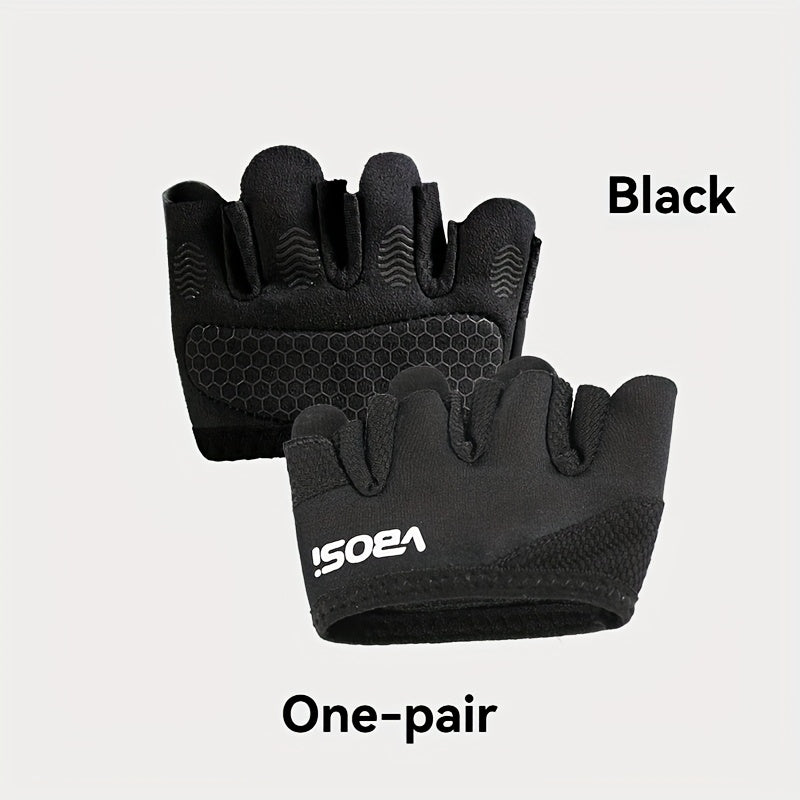 2pcs Unisex Half-Finger Fitness Gloves | Men And Women Four-finger Gloves, Non-slip Breathable Design with Quick-Dry Moisture-Wicking Fabric, Pull on Closure, Woven, Super Fiber Skin Material by
