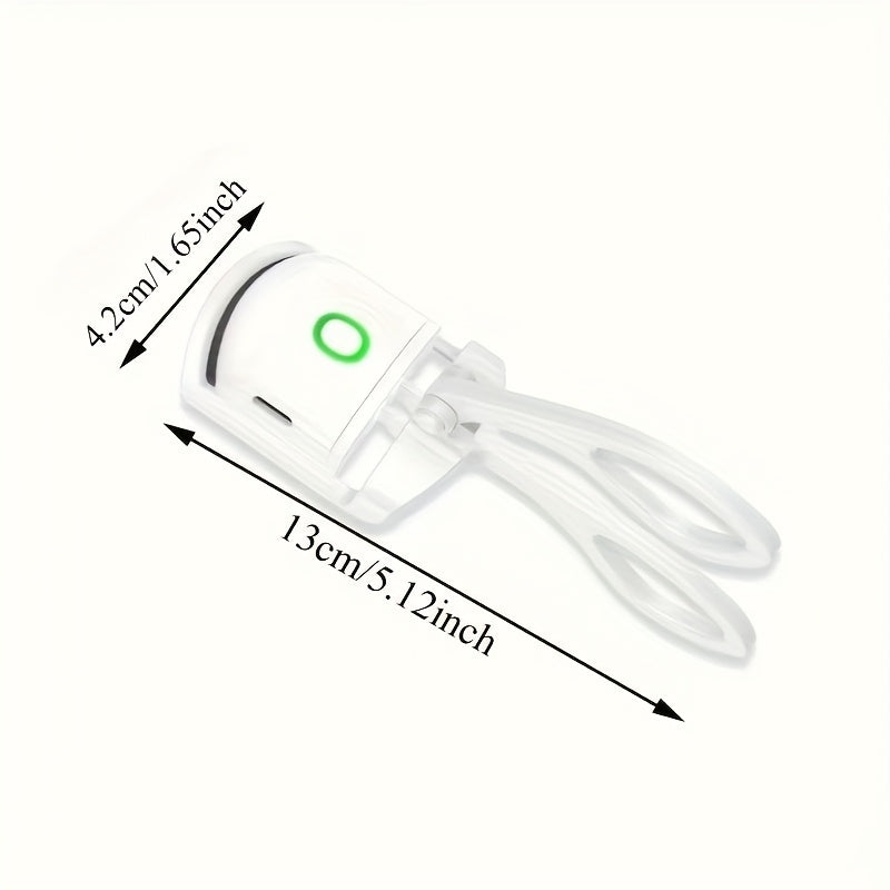 Recourbe-cils électrique 2-en-1, rechargeable USB, chauffe rapide, design moderne, pour des cils parfaitement courbés, idéal maison et voyage.