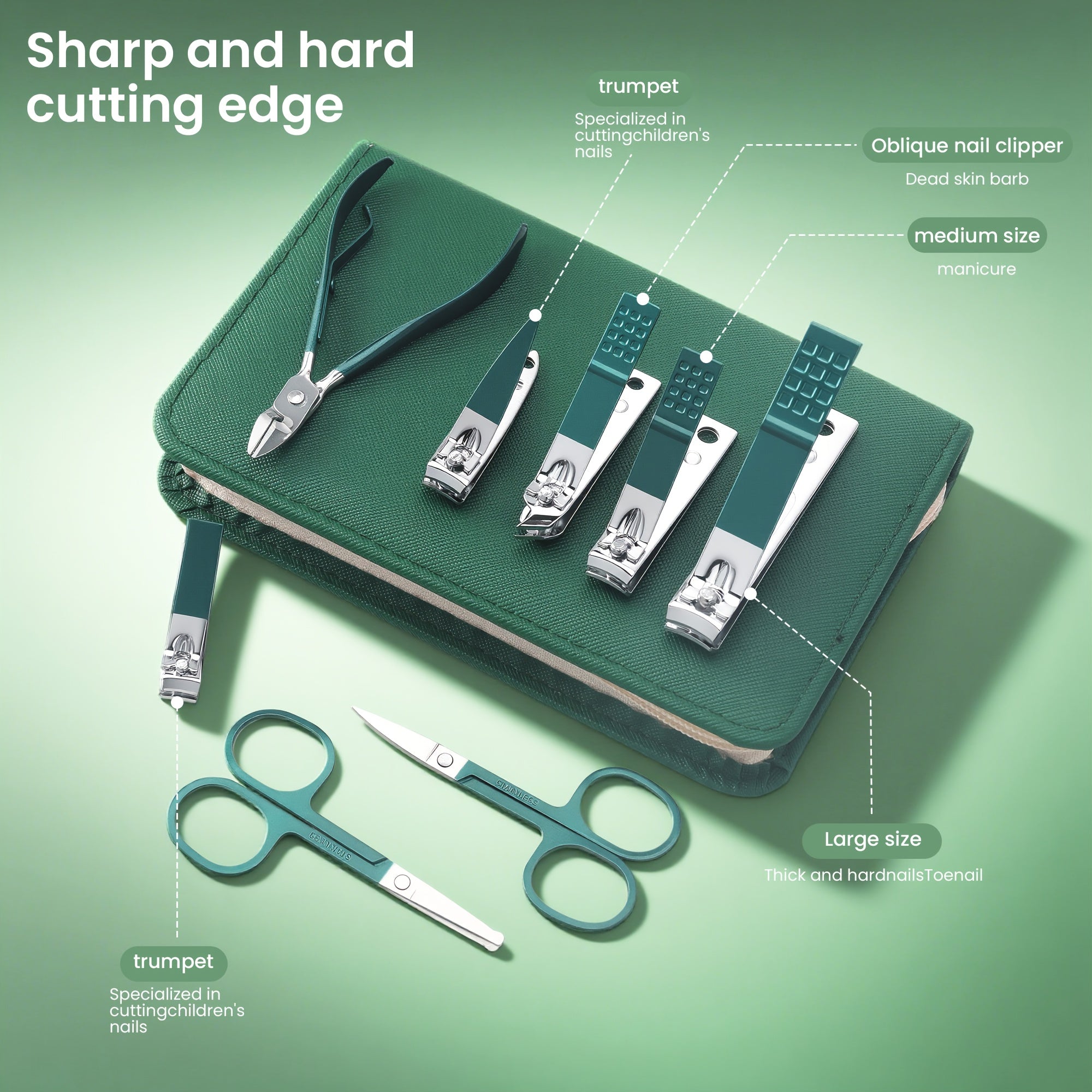 Lot de 30 kits manucure luxe en acier inoxydable, outils complets avec étuis portables, parfaits pour soins mains, pieds et visage.