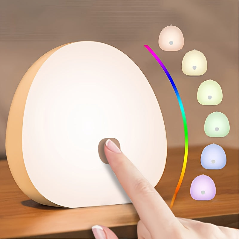 Veilleuse LED à bruit blanc, couleurs multiples, intensité réglable, sons apaisants, minuterie, portable avec batterie rechargeable 1200 mAh.