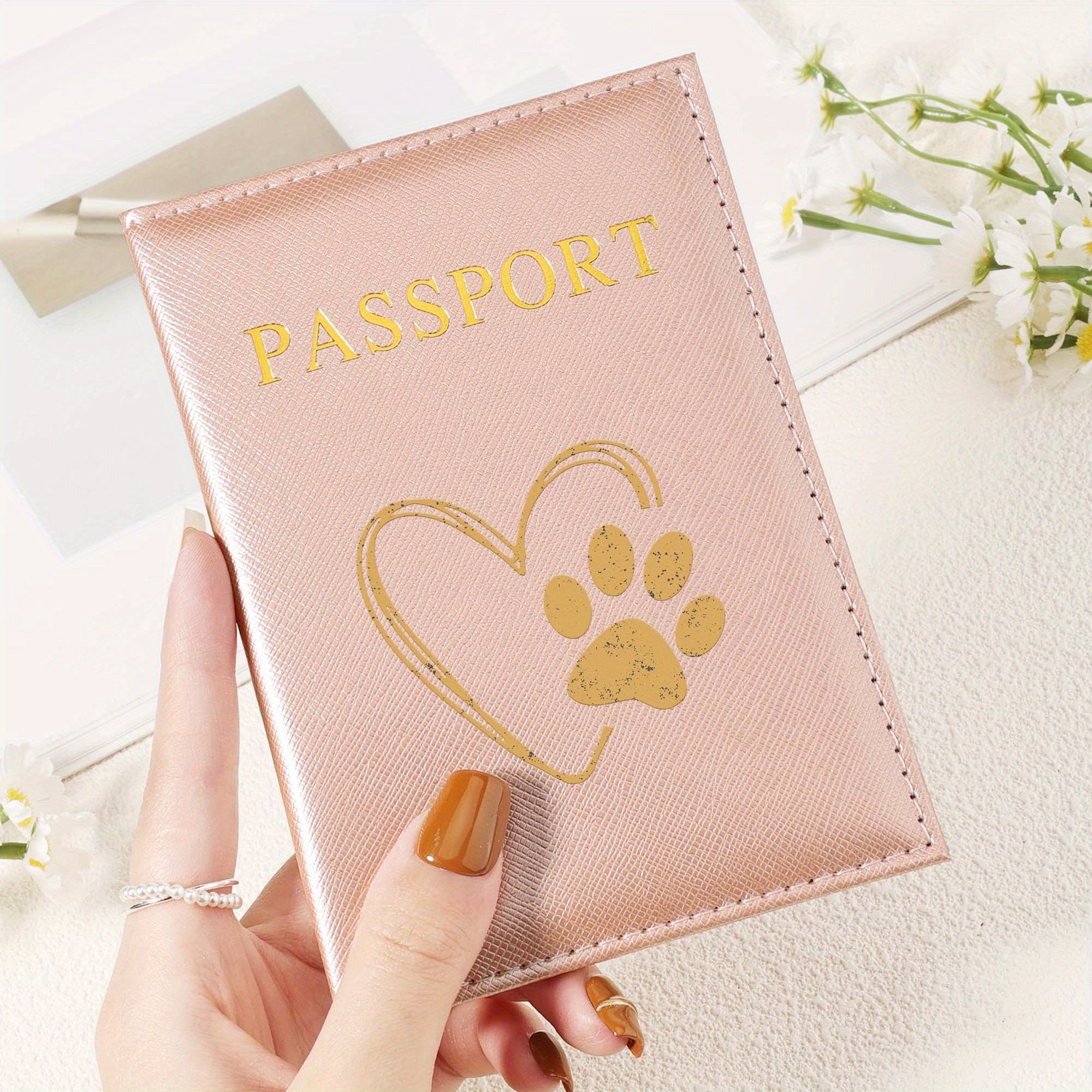 1pc Slim Passport Holder Wallet - Lightweight Travel document case with Open Closure, Nylon Interior - Compact Passport Organizer for Men & Women, Business or Vacation Trips - Available in White & other colors, Passport Trave