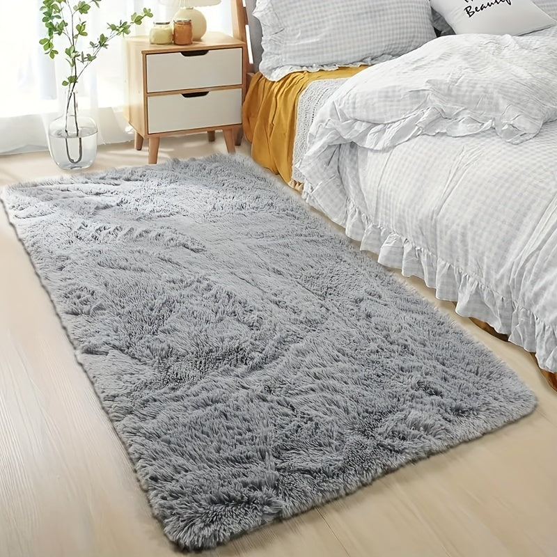Tapis d’appoint en peluche douce Idéal pour salon, chambre, bureau ou coin maquillage, ajoute confort et décoration chaleureuse à la maison.
