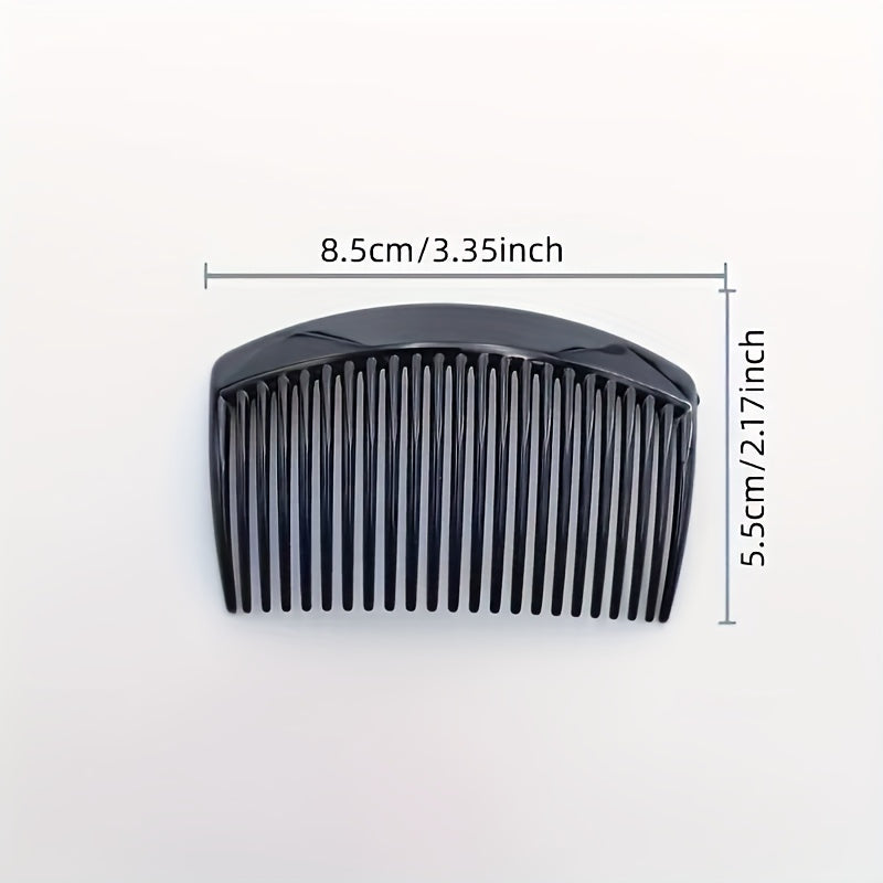 Peigne français 23 dents, anti-dérapant, ABS robuste, démêlage efficace pour tresses, queues de cheval, chignons et coiffures variées.