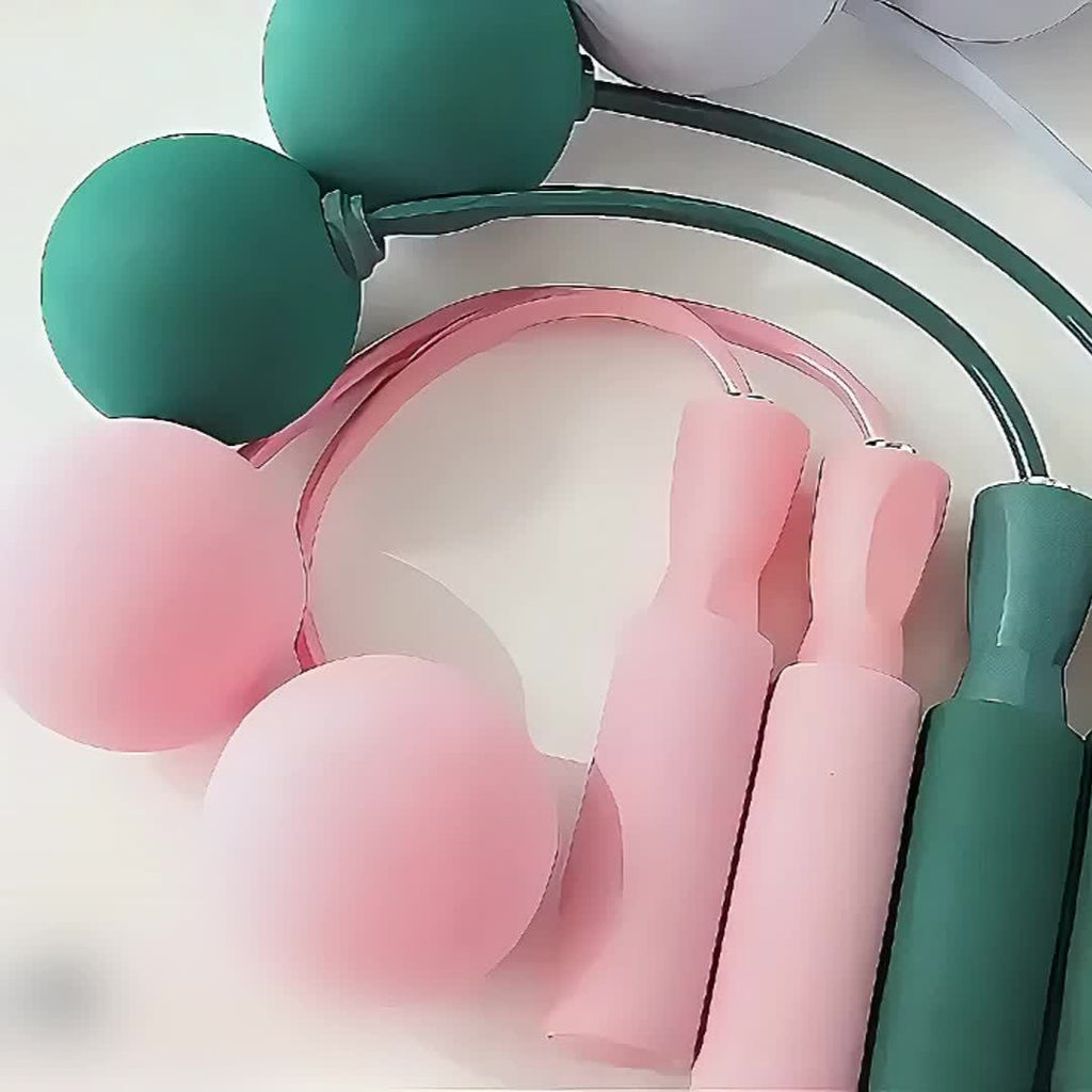 1pair Cordless Skipping Rope With Weighted Ball, Dual-purpose Jump With Sponge Handle, Suitable For Fitness, Workout, Exercise