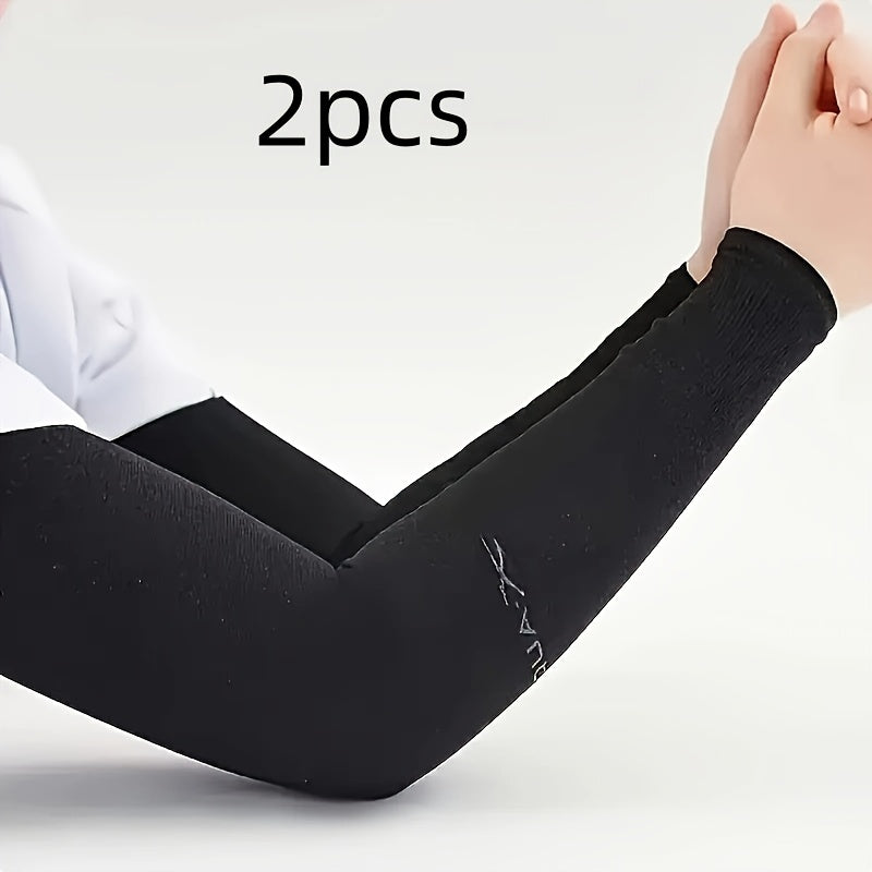 Lot de 2/6 manchons rafraîchissants, polyester respirant et extensible, anti-humidité, adaptés conduite, golf, pêche, vélo, randonnée et sports outdoor.