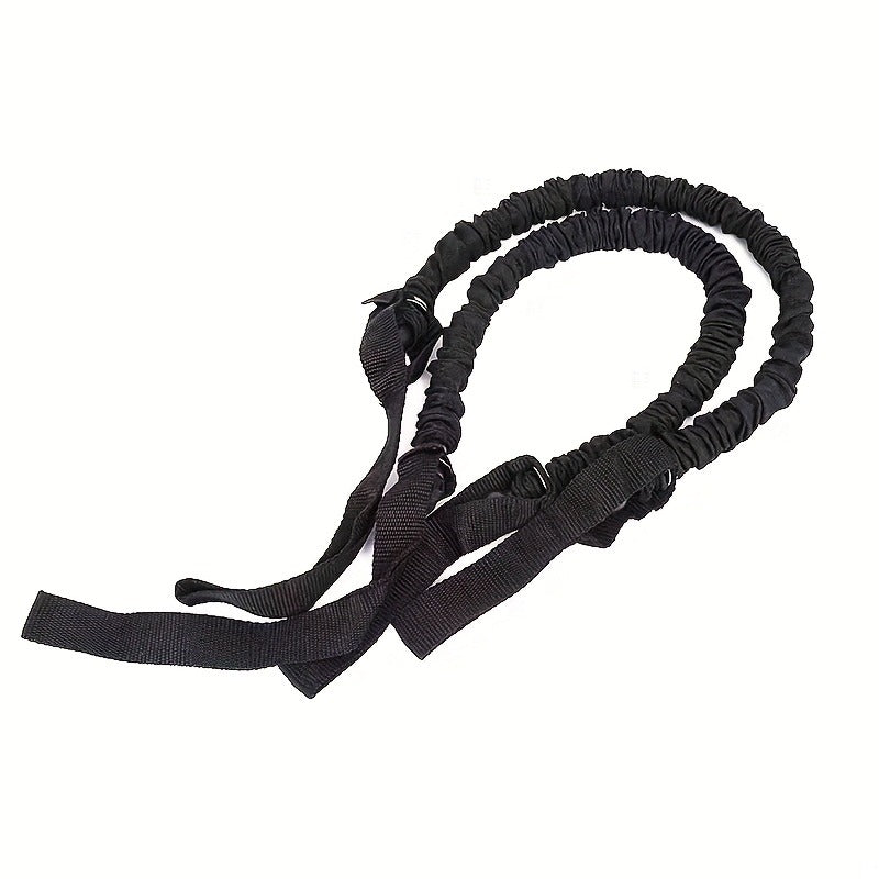 2pcs Black Core Strength Training Equipment - Rebound Ab Wheel with Adjustable Resistance Bands, for Beginners & Advanced Fitness, Core Stability, Muscle Toning