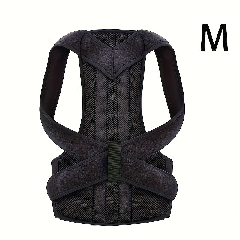 Correcteur de posture magnétique LINGPENG, réglable, en PET noir, redresse épaules et dos, soulage muscles et favorise une posture correcte.