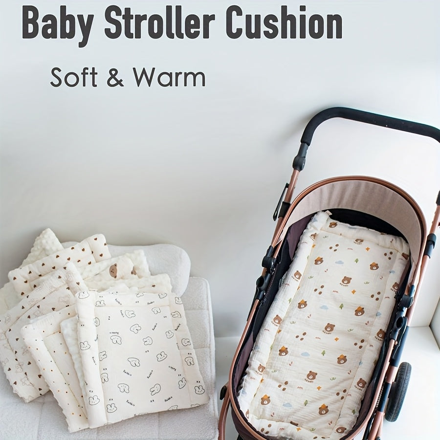 Coussin poussette doux et respirant pour enfants, motif dinosaure, léger et portable, adapté pour balancelle, chaise longue et poussette.