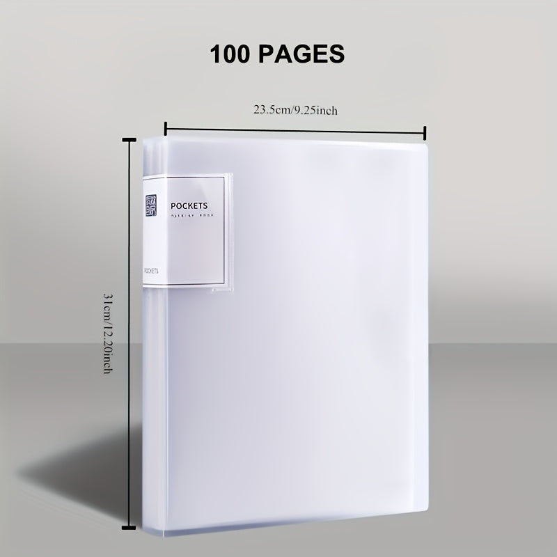 A Folder with 20/30/40/60/80/100 Inner Pages, an A4 Transparent Insert Folder for Organizing Materials, a Multi-Layer Large-Capacity Office Folder for A4 Student Exam Papers, Available in 6 Colors.