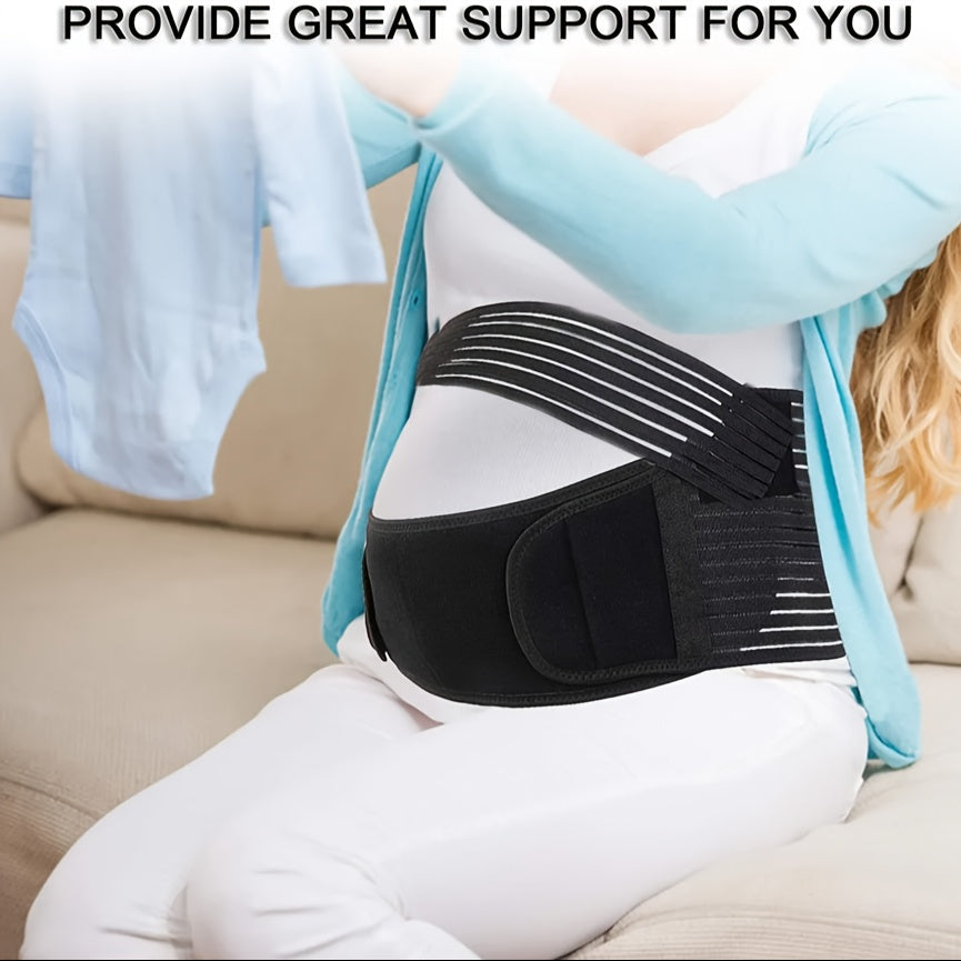 Ceinture de soutien ventre pour femmes, grossesse et post-partum, maintien abdominal solide, contrôle doux de la taille, confortable et ajustable.