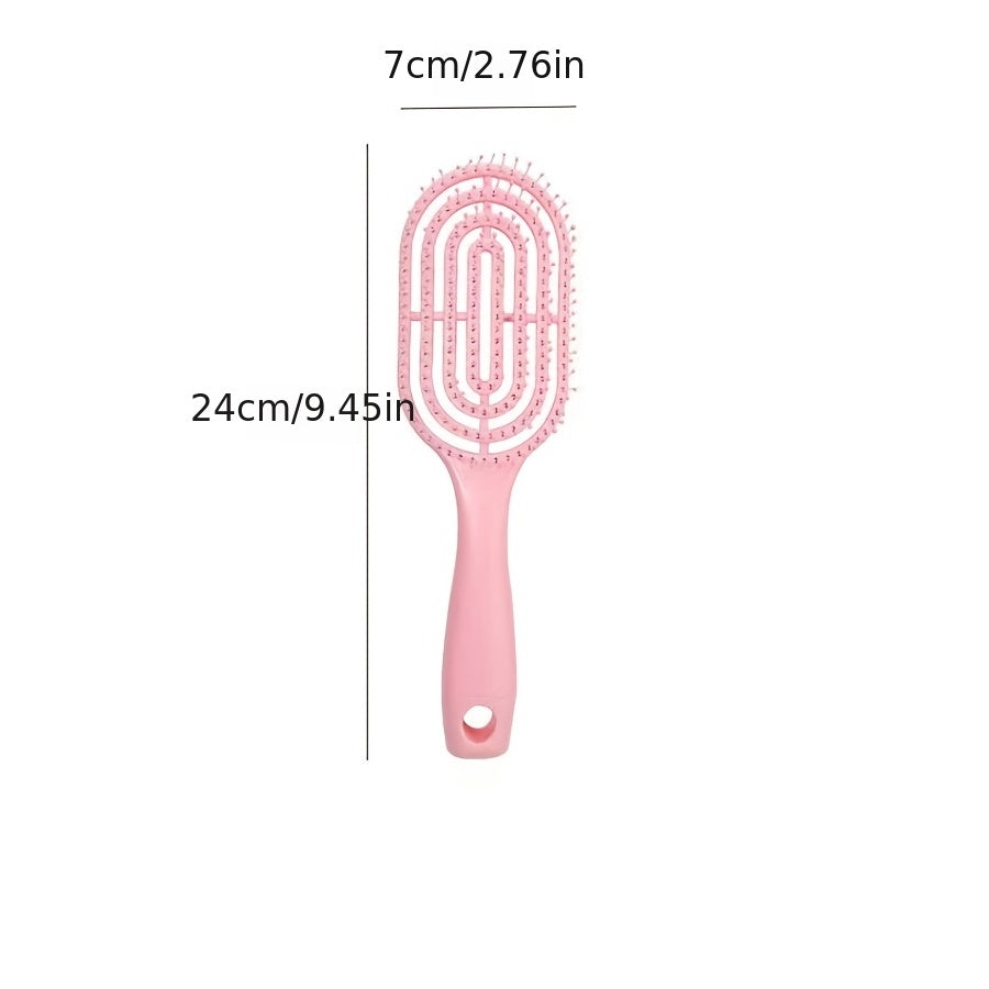 Brosse démêlante pour cheveux bouclés et lisses, adaptée cheveux secs ou mouillés, convient à tous types de cheveux.