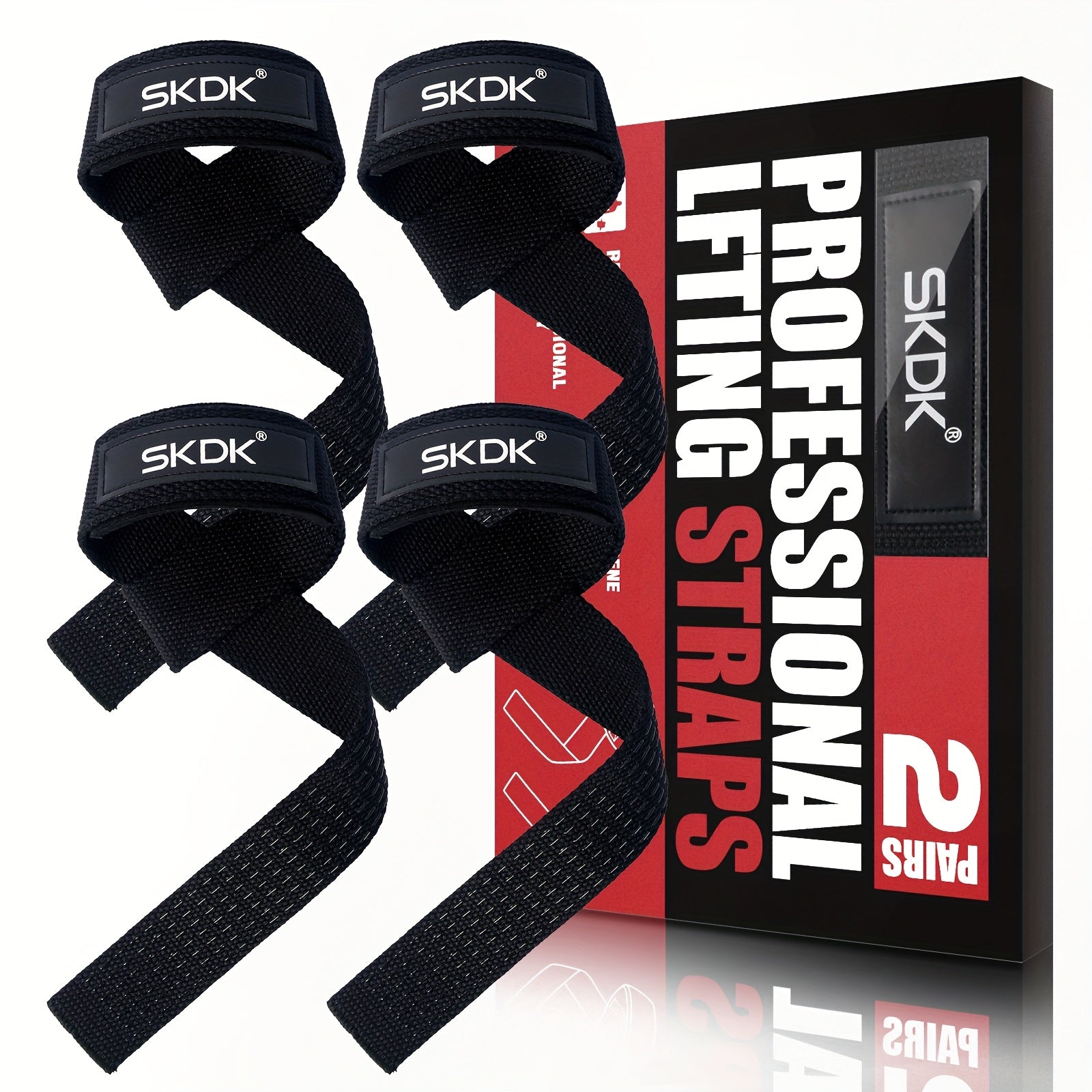 1 Pair SKDK Weight Lifting Wrist Straps with Extra Hand Grips - Breathable Mesh Gym Wrist Wraps for Deadlifts, Strength Training & Bodybuilding - Mixed Colors (Black/Blue/Pink/Red/Grey), Bodybuilding Essentials | Adjustable W