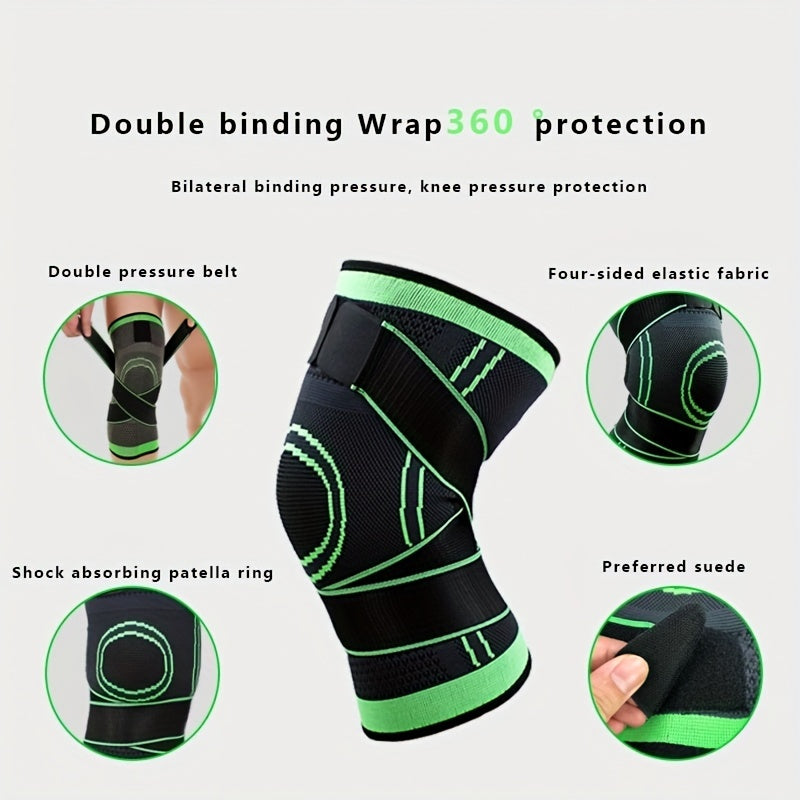 1pc Breathable Compression Knee Brace for Sports, Gym, Hiking, And Joint Support - High Elastic Knee Pad Protector for Fitness