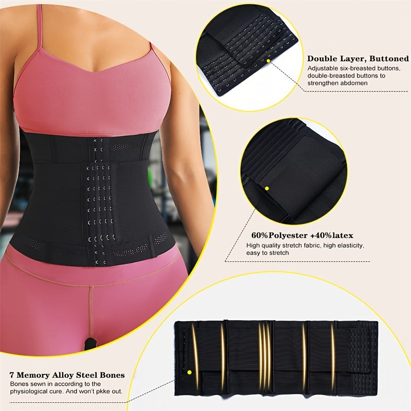 Ceinture abdominale femme, double couche renforcée, gaine de taille et body shaper, pour modeler et soutenir la taille efficacement.