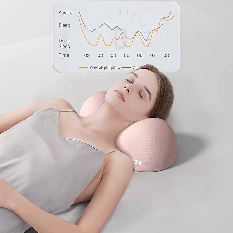 Oreiller cervical multifonction ergonomique Soutien optimal du cou et de la colonne vertébrale, favorise un sommeil profond et réparateur.
