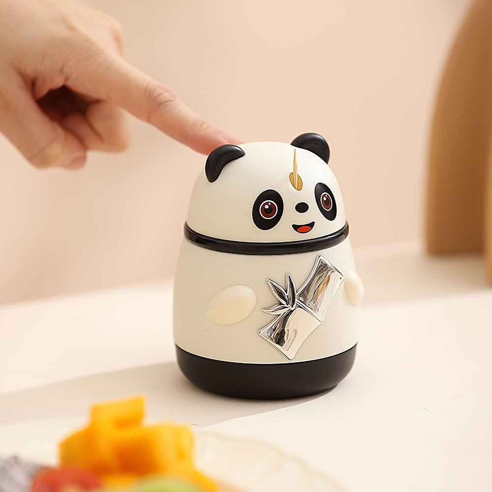 Boîte à cure-dents automatique panda, design cartoon tendance, pop-up créatif, idéale pour Noël et Nouvel An.